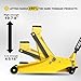 YELLOW JACKET Low Profile Floor Jack with Dual Pumps Quickly Lift Hydraulic Car Jack with Pad, 4 Ton (8,800 lb) Capacity