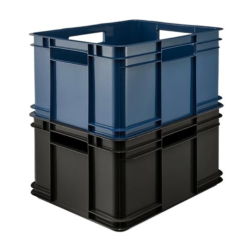 keeeper Eurobox XL, robuster Kunststoff (PP), 43 x 35 x 24 cm, 28 Liter, Eco Graphit