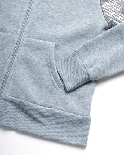 Angel Face Girls Jogger Set - 2 Piece Soft Fleece Zip Up Pullover Hooded Sweatshirt and Jogger Sweatpants (Sizes 7-16)3