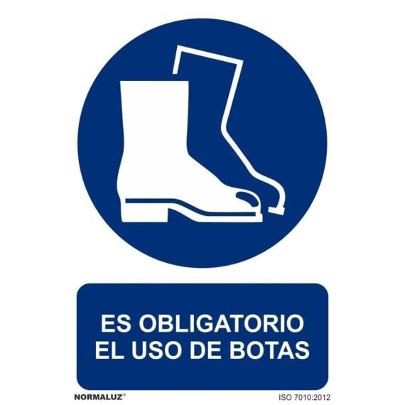 Señal de obligación Es Obligatorio El Uso de Botas SEKURECO