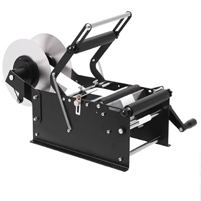 Adjustable Wine Bottle Sticker Label Applicator with Handle Small Label Applicator Machine for Round Glass Plastic Metal Bottle
