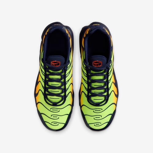 Nike Air Max Plus Big Kids' Shoes (Lemon Venom/Hyper Crimson/Laser Orange/Blackened Blue)4