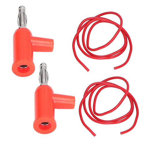 Test, 30-60VDC 19A 1 mm² Wearproof Test Leads Brass+ABS Set of 10 with 4mm Banana Plug for Electrical Testing (Red)