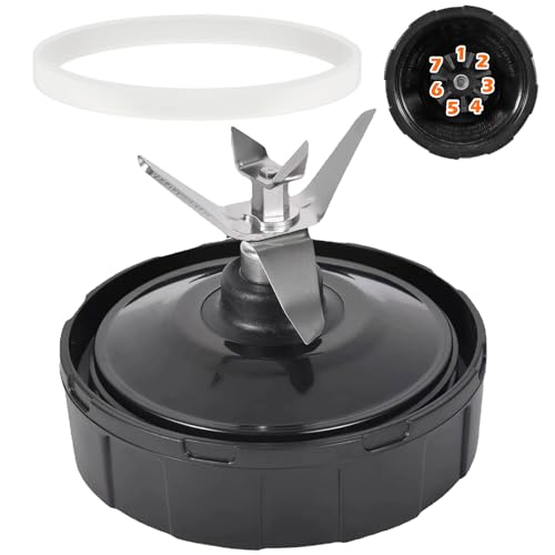 7 Fins Blade Replacement Part for Nutri Ninja Auto iQ，4inch Female Blade Extractor Blade Compatible with BN801C BN751C BN801 BN750C BN400C BL480D BL641C BL642 CT680SS(Female FINS)