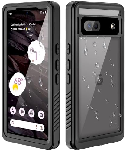 Hllhunkhe Google Pixel 7 Case, Waterproof Case with Built-in Screen Protector, Rugged Full Body Case - Underwater, Dustproof, Shockproof, Drop Tested (Black)