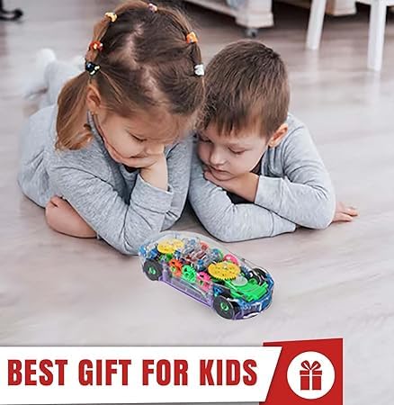 Image of Fully Musical Car Toys for Kids 360 Degrees Rotating Transparent Baby Car Toy with Sound and Flashing 3D Lights for Kids Playing (Pack of 1)