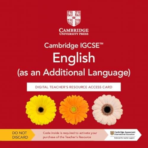 Cambridge IGCSE™ English (as an Additional Language) Digital Teacher's Resource Access Card (Cambridge International IGCSE)