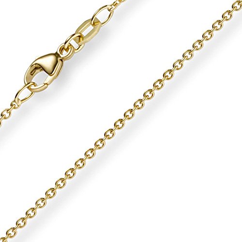 1,5mm Rund-Ankerkette aus 750 Gold Gelbgold Kette Collier Halskette, 42cm