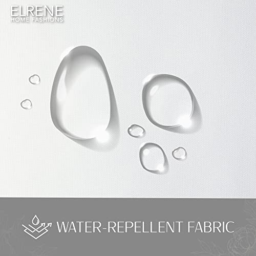 Elrene Home Fashions Matine Solid Tab-Top Indoor/Outdoor Curtain Panel, 52 inches X 84 inches, White, W 52" x L 84" (1 Panels) - Image 4