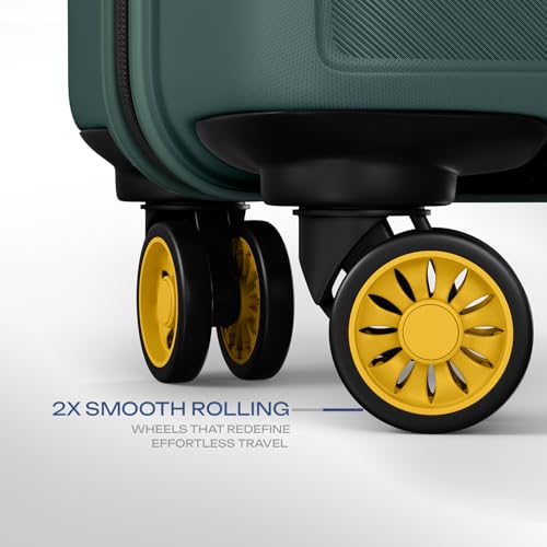 Image of Safari Cabin Polypropylene Spinner Pentagon Pro 8 Wheels 55Cm Trolley Bag Hard Case, 360º Wheeling Carry-On Luggage for Men & Women, Travel Bag, Suitcase for Travel, Dusk Green