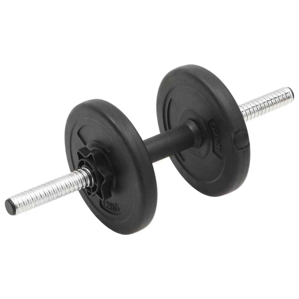 Zestaw hantli i drążków 30 kg z chromowanej stali, różne ciężary 4 x 2,5 kg i 6 x 1,25 z zamkami gwiazdkowymi do treningu klatki piersiowej, bicepsów, tricepsów i pleców.