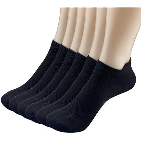 Darnassus Women's Ankle Socks Athletic Running, Low Cut Tab Socks for Causal Sport, No-show Socks 6 Pairs (US, Numeric, 6, 8, Regular, Regular, Black) Cover