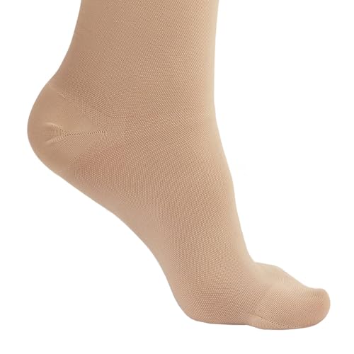 Ames Walker AW Style 200 Medical Support Closed Toe 20-30 mmHg Firm Compression Knee High Stockings Beige Small Wide4
