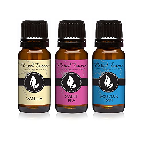 Image of Trio (3) - Vanilla, Sweet Pea & Mountain Rain - Premium Fragrance Oil Trio - 10ML