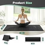 Treadmill Mat, Exercise Equipment Mat 63"x30", 1/4" Thick, Foldable Non-Slip Waterproof Surface for Walking Pad, Stationary Bike, Elliptical, Carpet & Hardwood Floor Protection, Noise Reduction - Image 4