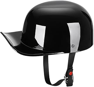 Vintage Open Face Motorcycle Helmet Retro Baseball Cap Half Helmets Women Men for Scooter Moped Cap Street Cruiser Jet - DOT Certified