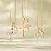 JUDAILY Gold Cross Necklace for Women: 14K Gold Plated Dainty Cross Pendant Non-Tarnish Necklace, Faith Crucifix Chain Jewelry, Elegant Religious Gifts