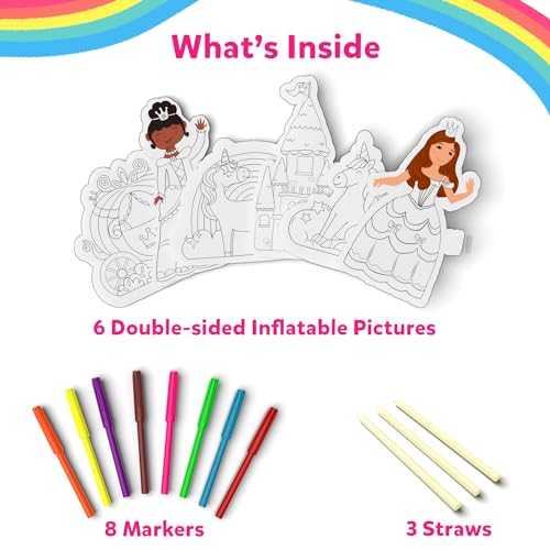 Skillmatics SKILL488IUP Inflatable Art For Kids - 3D Unicorns & Princesses, Preschool Craft Kits thumb #2
