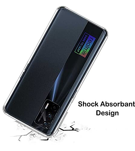 Image of Soft Flexible Silicone Back Cover Compatible with Realme X7 Max /Realme GT 5G, Transparent Case