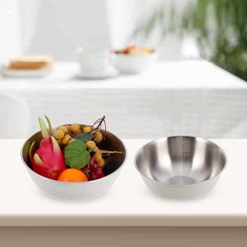 Set de 2 tazones anidados de acero inoxidable 19cm y 22cm miniatura 5