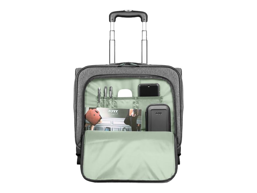 Port Designs Trolley Sac à roulettes Yosemite eco pour Ordinateur Portable. tabette Tactile & Document Format iata 15.6-16 Pouces 25 litres Gris