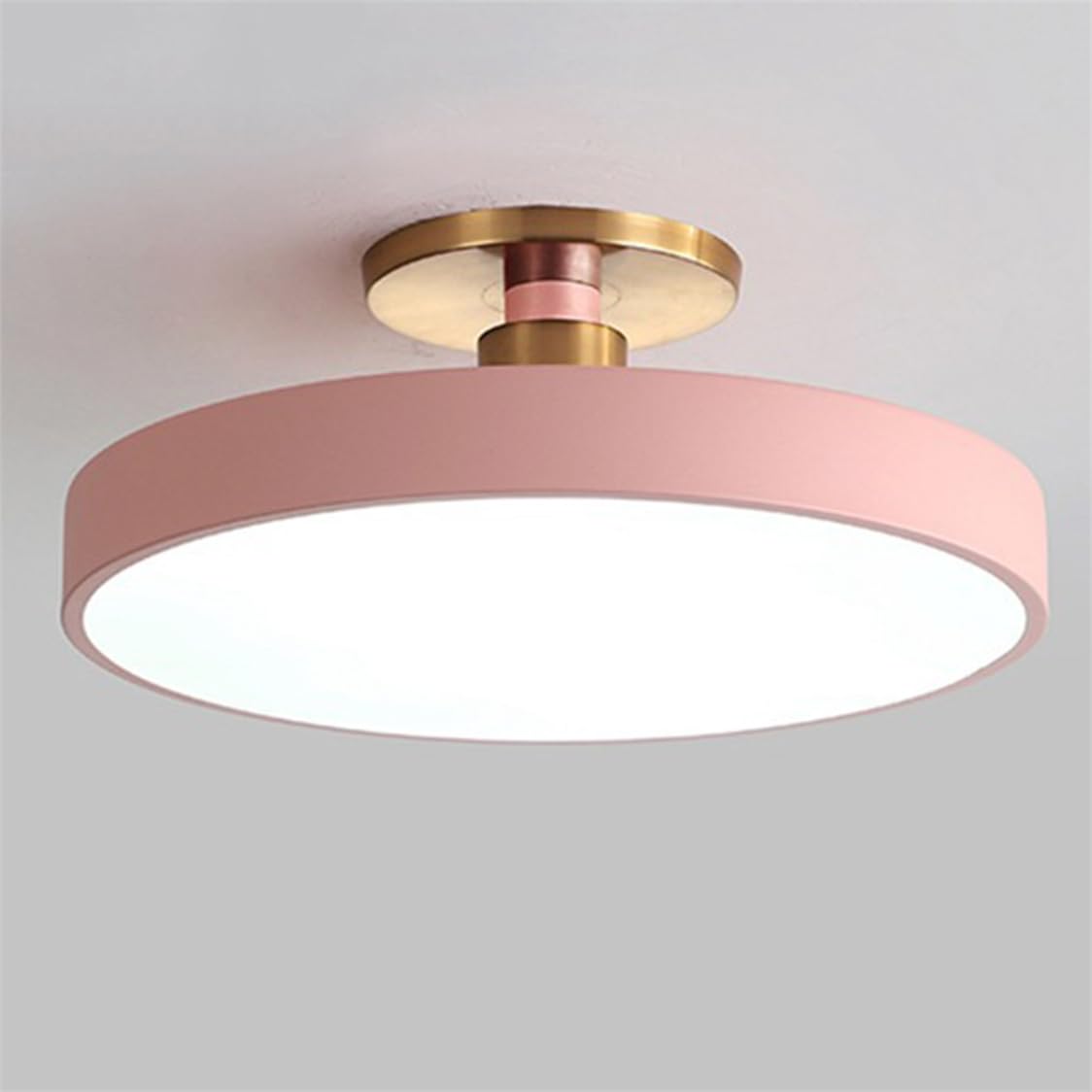 JXYDJH Semi-Flush Mount Ceiling Light Bedroom Ceiling Lamp Macaron Round Fixture