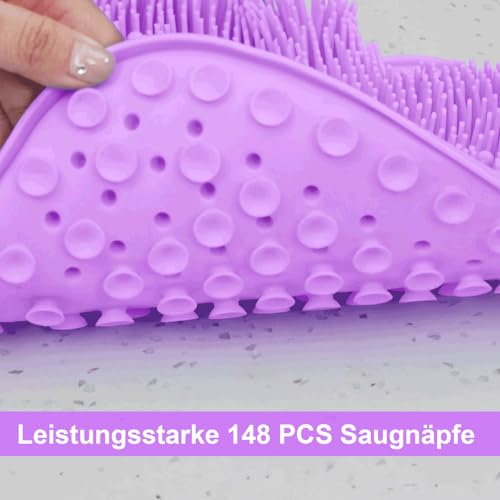 BESKAR Fußwäscher Bath Massage Pad mit Rutschfesten Saugnäpfen, Dusche zum Reinigen der Füße und Peeling, Fußpunkte Reflexzonenmatte zur Entspannung 4