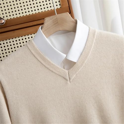 Men Casual V Neck Sweater Ribbed Knit Slim Fit Long Sleeve Solid Color Pullovers Regular Fit Knitting Sweaters2