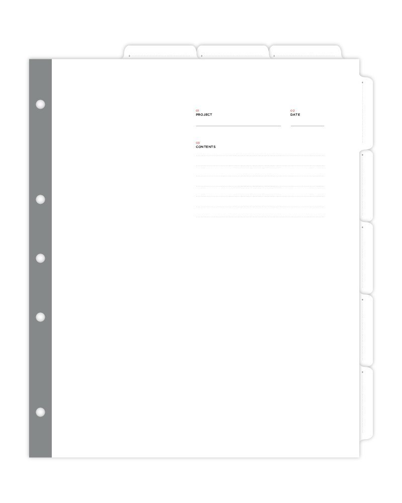 russell+hazel Signature 5-Tab Divider, Binder Inserts, 9.125” x 11”, 8 Count