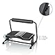 hjh OFFICE Fußstütze Büro PODI F Schwarz ergonomische Fußablage höhenverstellbar & neigbar, inkl. Beinablage, 830111