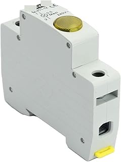 Rail Type Signal Light Distribution Box Circuit Breaker Cabinet Power Indicator 240V Red Yellow Green 1Pcs (Color : Yellow)