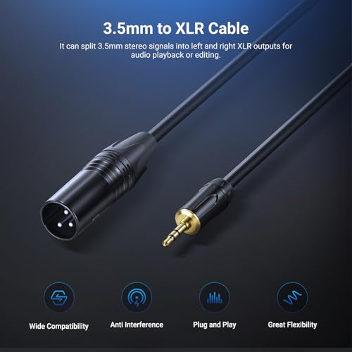Cable de audio 3.5 mm a XLR macho para solucionar ruidos al conectar el movil 2