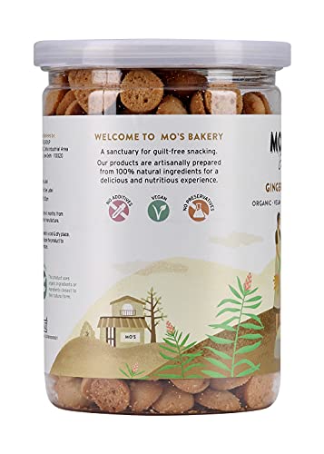 Image of Mo's Ginger Snaps, 300 G | Vegan | Gut Friendly Ginger Snap Cookies For Kids And Adults | 100% Natural & Preservatives Free