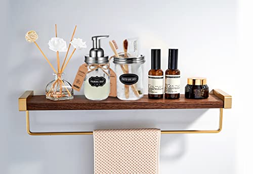 Mason Jar Toothbrush Holder - Brushed Nickel - With 16 Ounce Ball Mason Jar,Premium Rustproof 304 Stainless Steel Lid And Chalkboard Labels - Rustic Farmhouse Decor Black Bathroom Accessories #TOP6