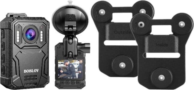 BOBLOV KJ23Pro 2K Body Camera and Magnetic Mount Kit