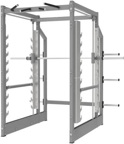 French Fitness Venice 3D Dual Action Smith Machine – Heavy-Duty Steel Frame, 3D Movement, Adjustable Safety Catches, Chin-Up Bar, 6 Weight Horns, Ideal for Strength & Resistance Training