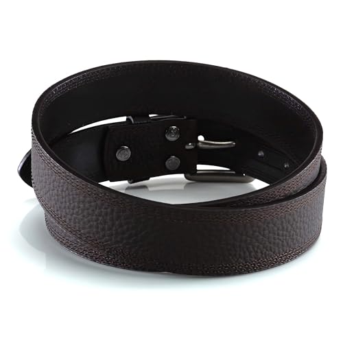 ARIAT Men's Triple Row Stitch Leather Work Belt with Removable Roller Buckle4