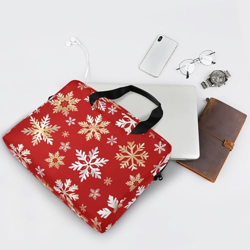 Funda para portátil ALAZA Snowflake dorado, 13-15.6 pulg miniatura 7