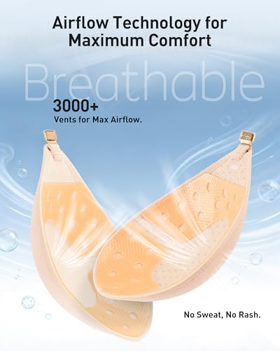 Image of Niidor Adhesive Bra Strapless Ultra Sticky Invisible Push up Silicone Bra Multiple Colors Sizes Reusable for Backless Dress