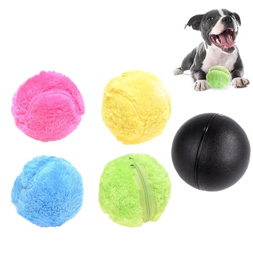 WUSJCOF Interaktiver Hundeball - Selbstrollend Für Kleine Hunde