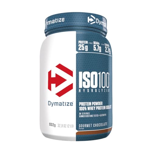 Dymatize ISO 100 Hydrolyzed Gourmet Chocolate 932g - Whey Protein Hydrolysat + Isolat Pulver