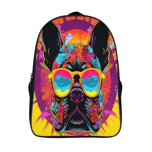 Sac à dos bouledogue français pour école primaire 40cm