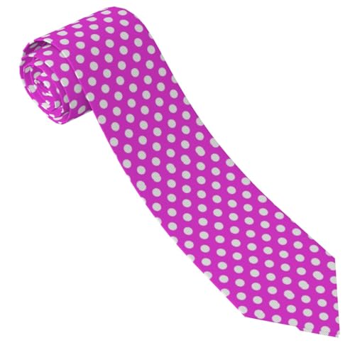 Corbata Estampado De Lunares Rosa Fucsia Corbata Estrecha Elegante Corbatas De Hombre Modernas Corbatas Delgadas Para Oficina Celebraciones Business