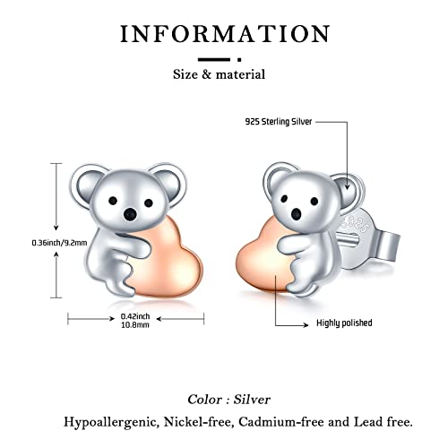 Boucles d'oreilles koala argent, un symbole de douceur à offrir - 3