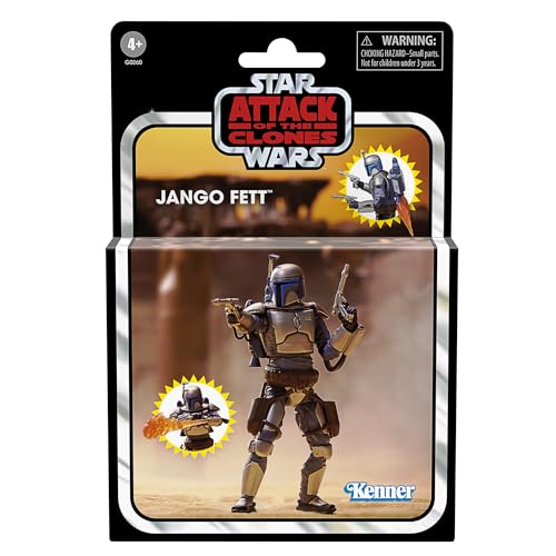 Star Wars The Vintage Collection Jango Fett Attack of the Clones Deluxe 3.75-Inch Action Figure, Orange/Blau - Image 2