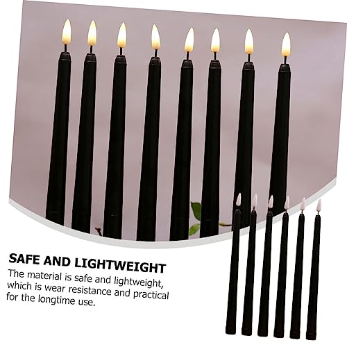 Velas LED sin llama negras Mipcase de 6 unidades con luces parpadeantes a pilas 7