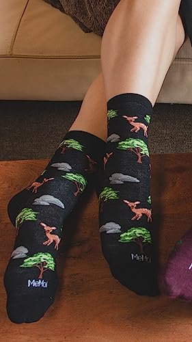 MeMoi Oh Deer Rayan Blend Crew Socks3