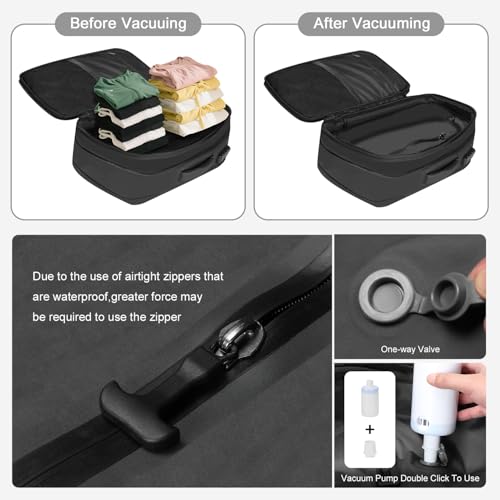 Vacuum Seal Travel Backpack,60L Expandable Carry-On Luggage,Air Compression System with anti-thief TSA Lock,Vacpack,Laptop Compartment2