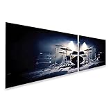 islandburner Bild auf Leinwand Schlagzeug Drum Set Stage 