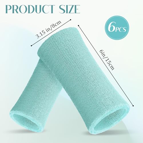 Image of WILLBOND 6 Inch Wrist Sweat Bands for Men Women Tennis Elastic Athletic Long Sweatband Wrist Absorbent for Basketball Tennis Running Outdoor Activity
